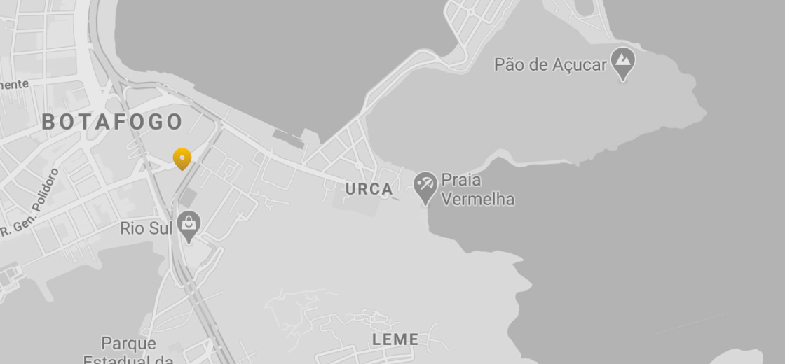 mapa com a localidade da loja no Rio de Janeiro